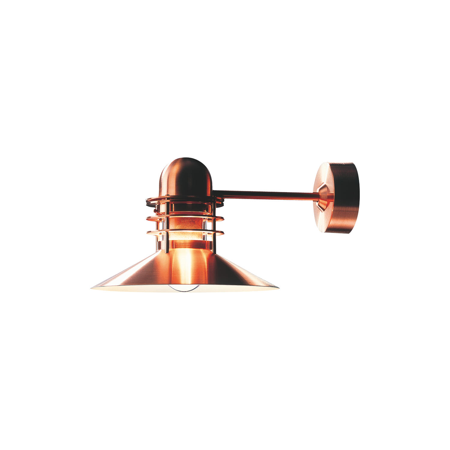 Nyhavn udendørs v&aelig;glampe, brushed copper