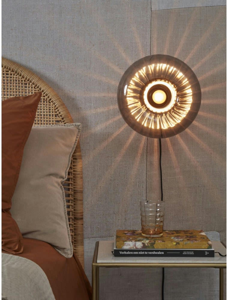 BRUSSELS - Applique en verre  noir, h. 27cm