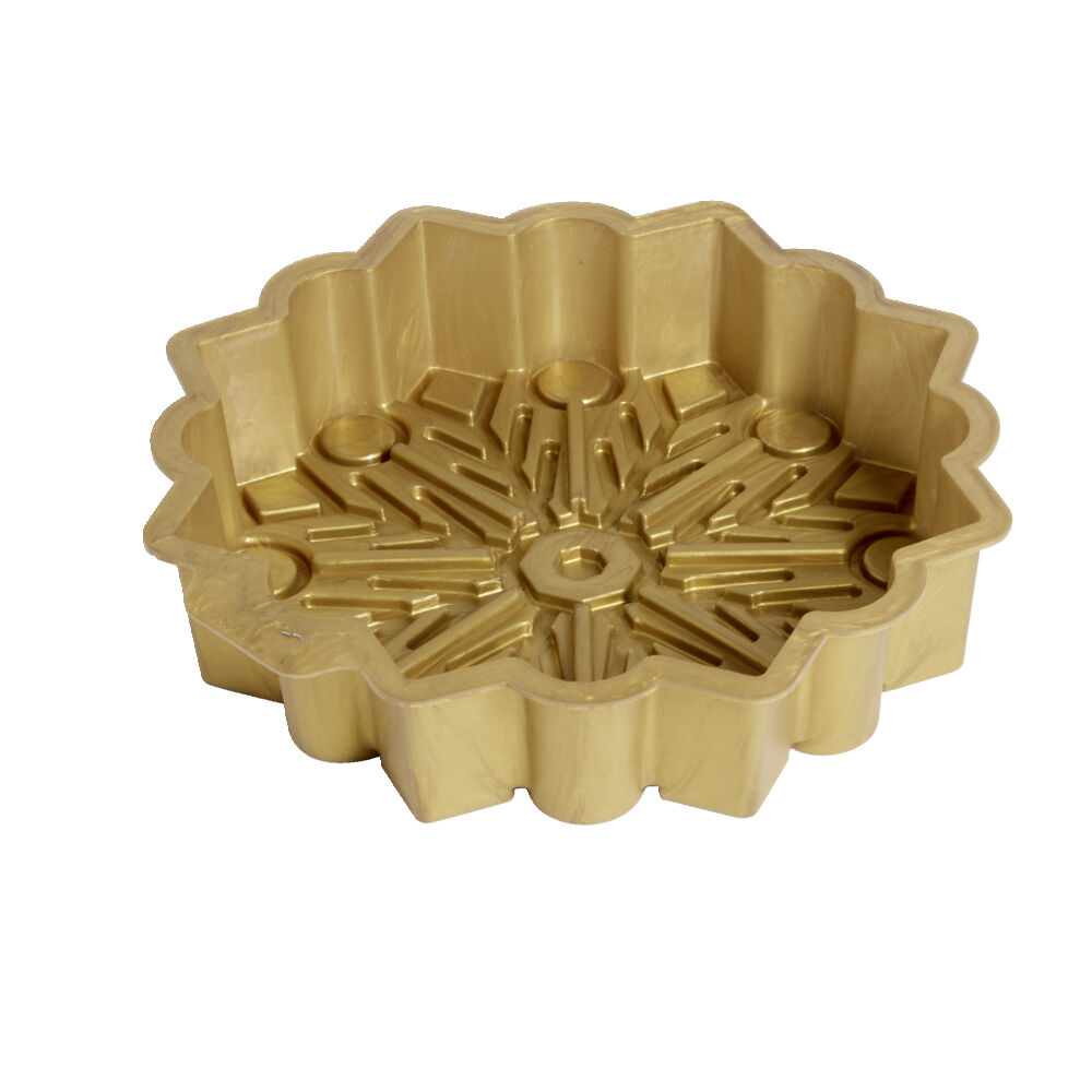 Moule à gâteau silicone doré forme flocon de neige Ø30cm