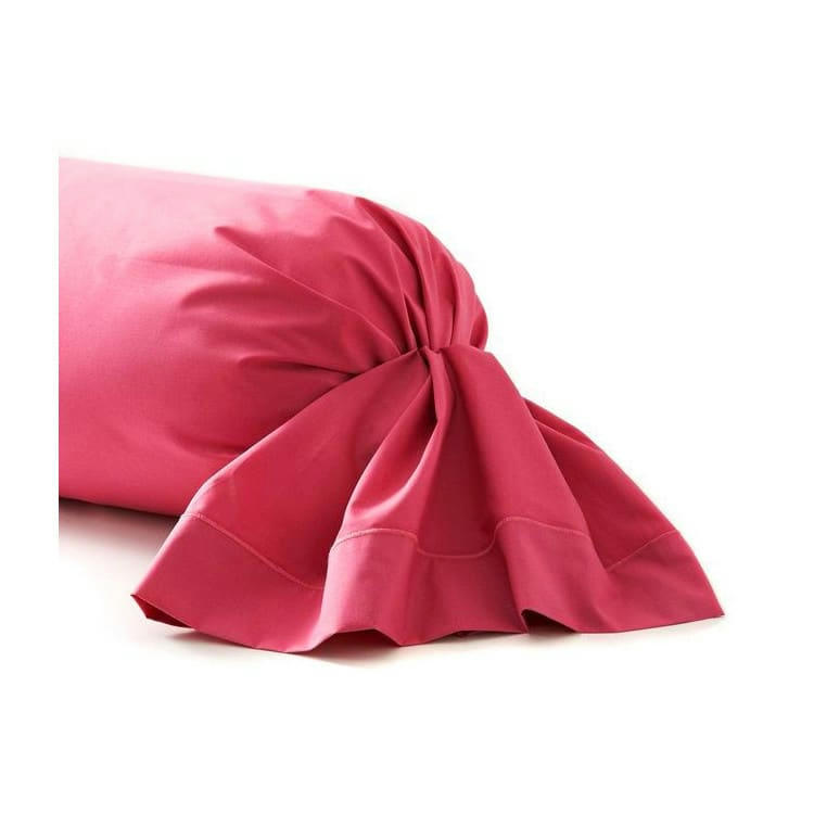 PERCALE MONTELEONE - Taie de traversin en Coton Rose 185 cm