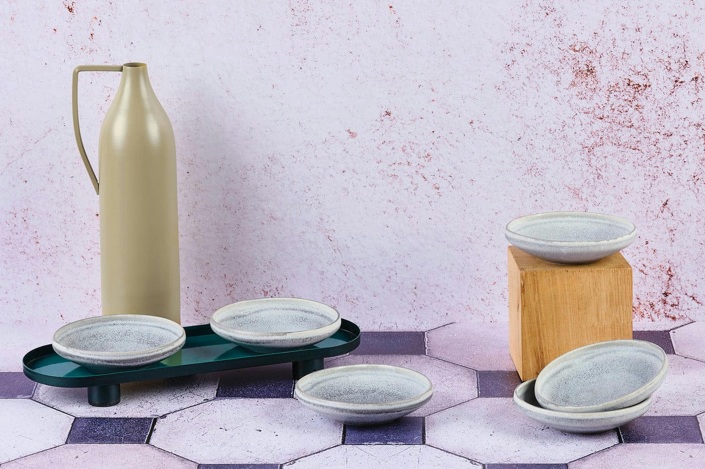 REACTIV - Lot de 6 petits bols en grès gris D11.5