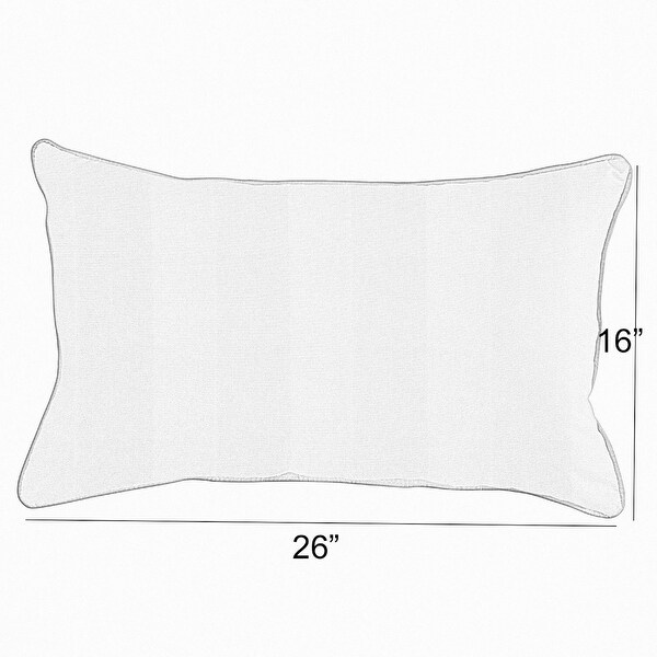Sunbrella Elegance Marble/ Canvas Rust Corded Indoor/ Outdoor Pillows (Set of 2)