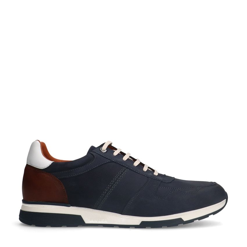 Van Lier Blauwe nubuck sneakers