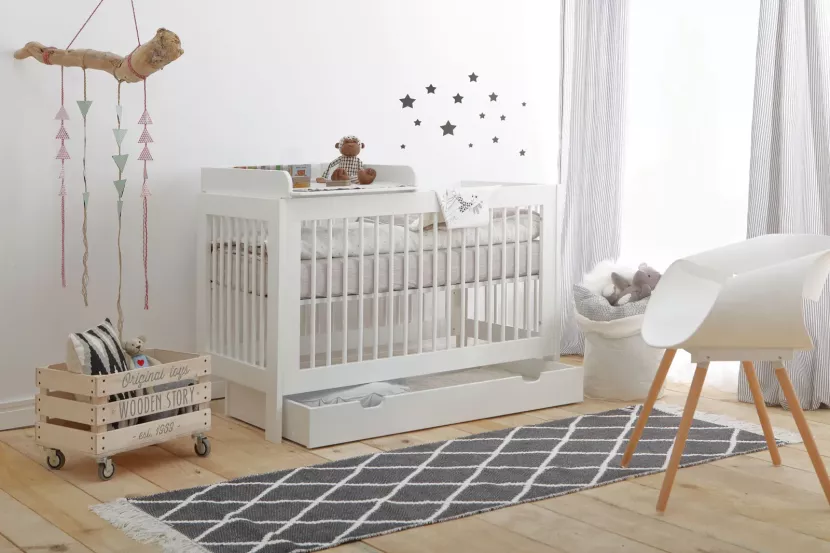 Łóżeczko dziecięce BASIC 120x60 białe
