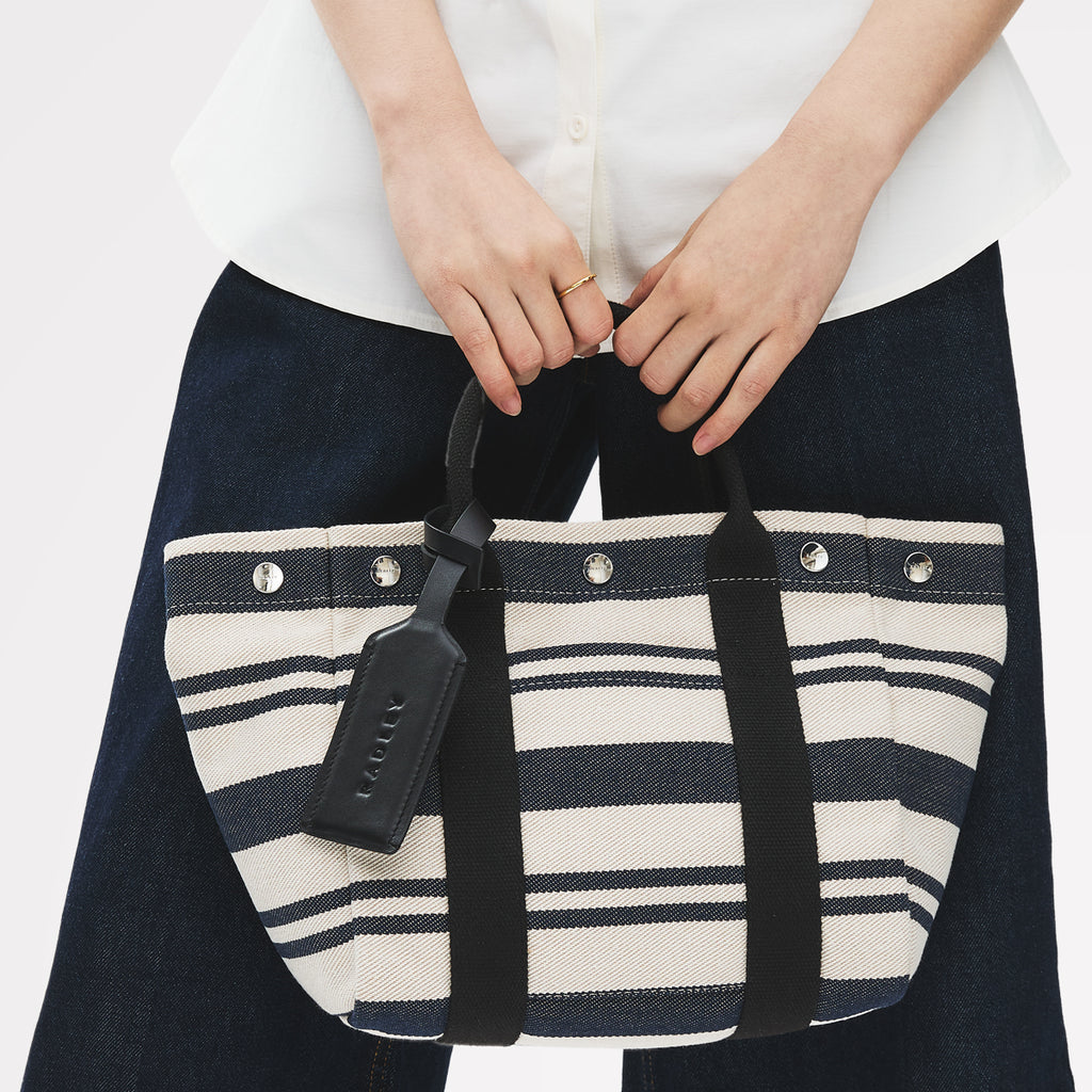 Hadleigh Place - Stripe - Medium Open Top Tote
