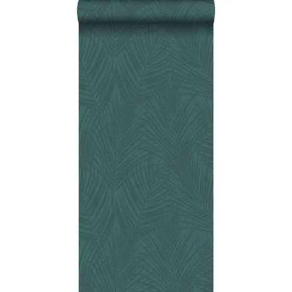 Origin behang - palmbladeren - smaragd groen - 0.53 x 10.05 m