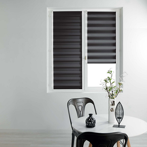 Lot de 2 Stores enrouleur jour et nuit 45 x 180 cm daynight Noir
