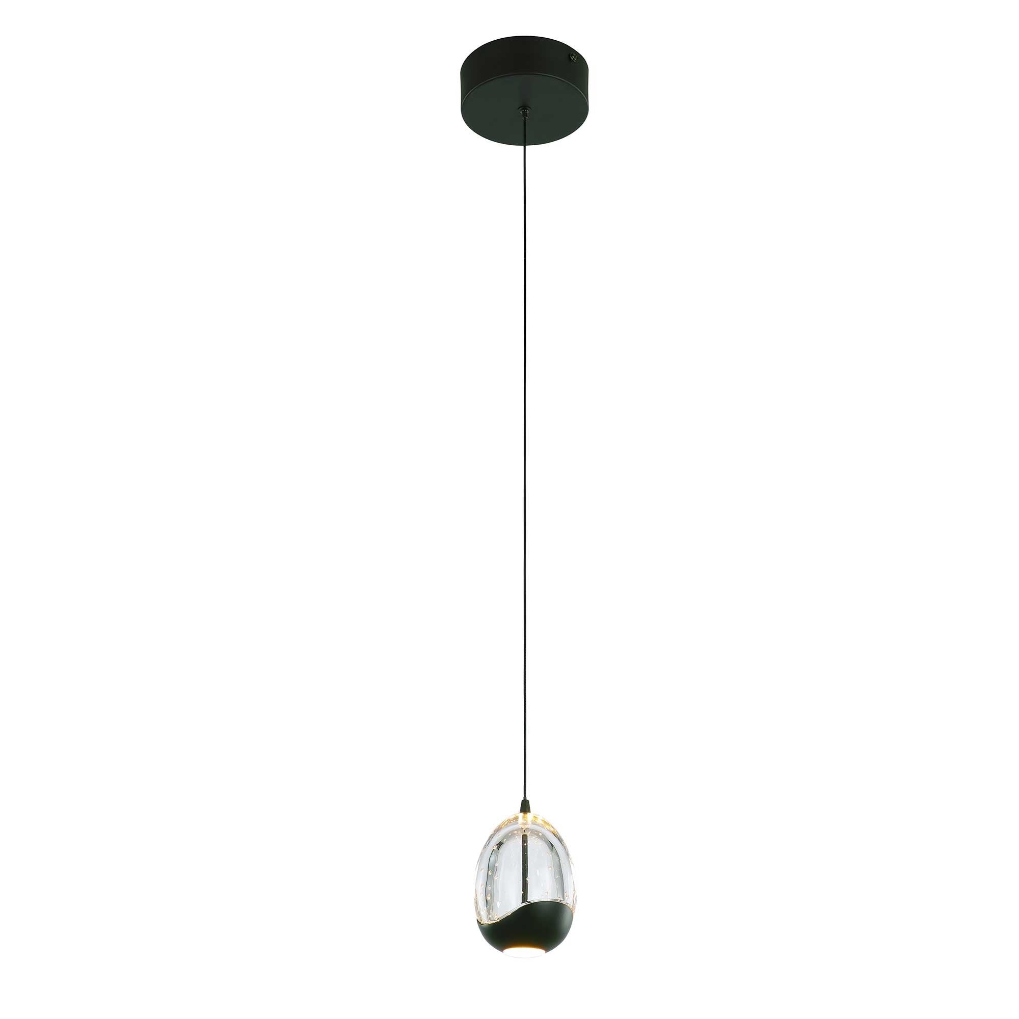 Highlight hanglamp Clear - 1 lichts - 13 x 155  cm - helder zwart