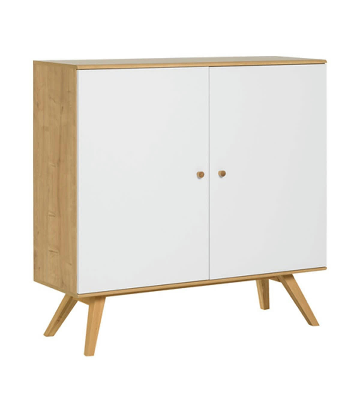 NATURE - Buffet 2 portes et 6 étagères intérieures L120 cm