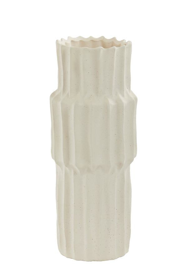Light & Living vaas LONGA - Ø14.5x36cm - wit