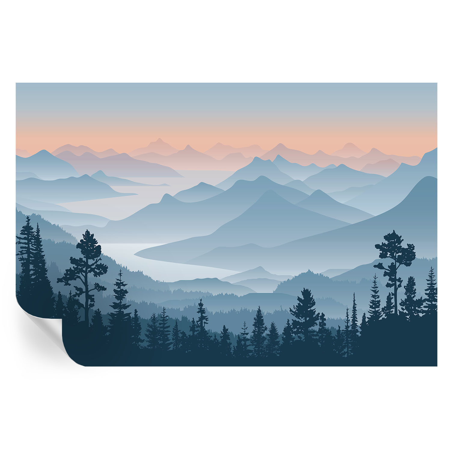 Samoprzylepna tapeta Górska panorama 104x70 Wallfluent