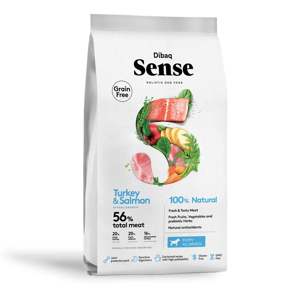 Dibaq Sense Puppy turkey & salmon dog food 12kg
