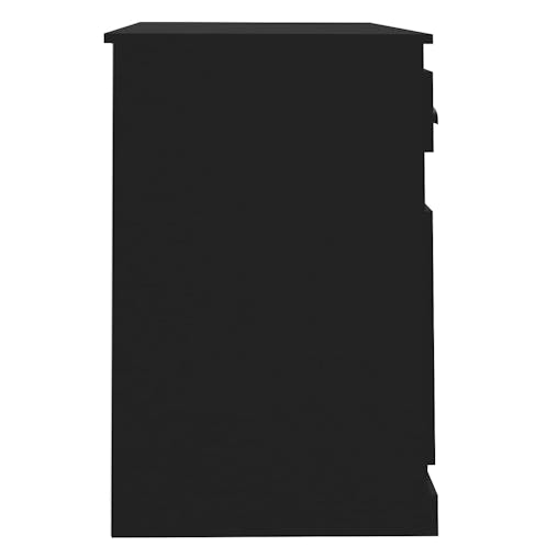 NNEVL Desk with Drawer Black 115x50x75 cm Engineered Wood