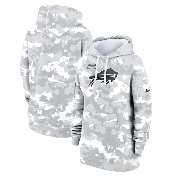 Buffalo Bills Nike Women's 2024 Salute To Service Club Fleece Pullover Hoodie - Arctic Camo