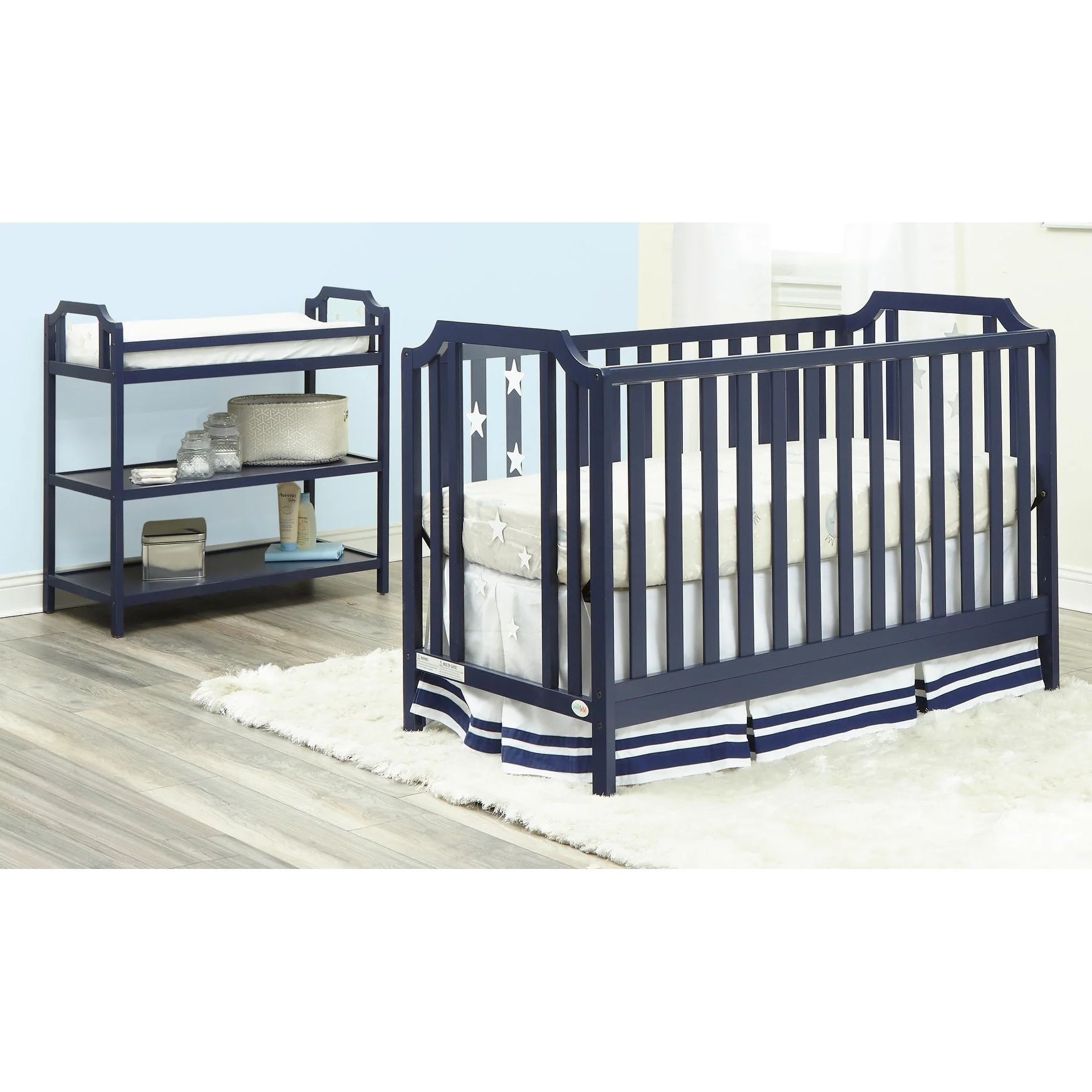 Suite Bebe Celeste Acrylic 3-in-1 Convertible Island Crib
