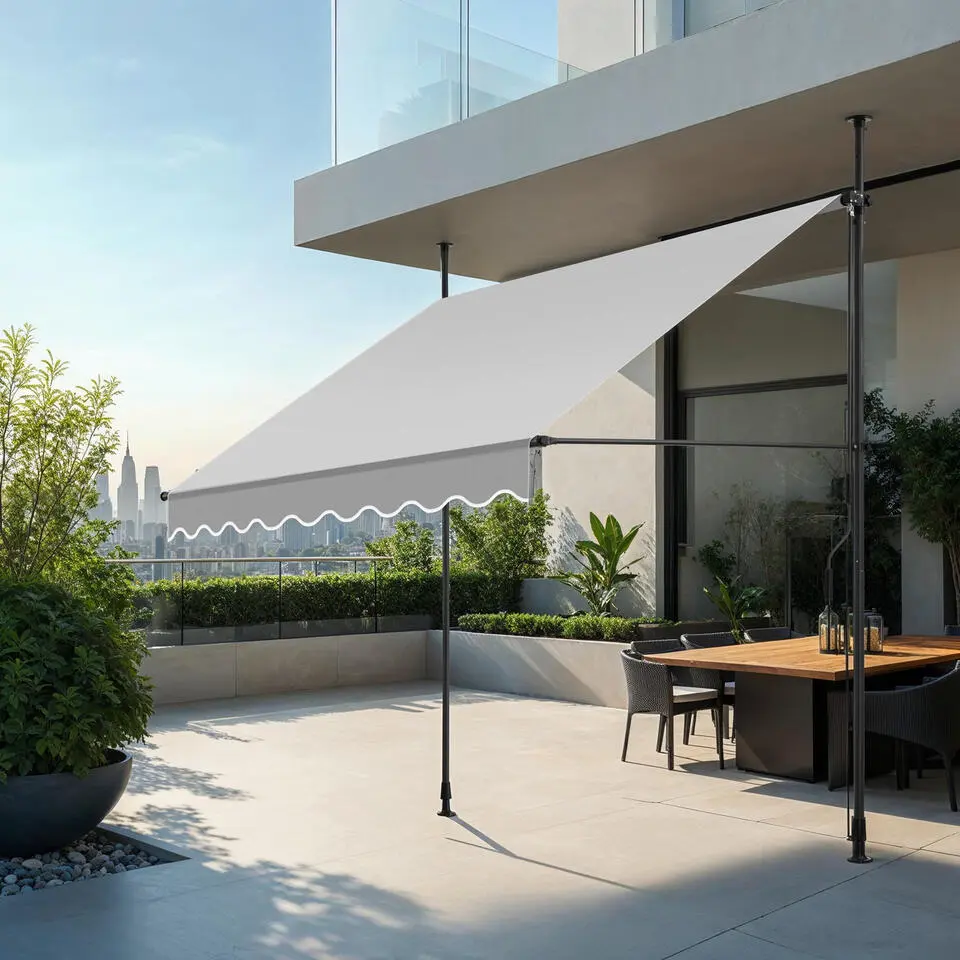 tectake Klemluifel met zwengel, in hoogte verstelbaar, Lichtgrijs