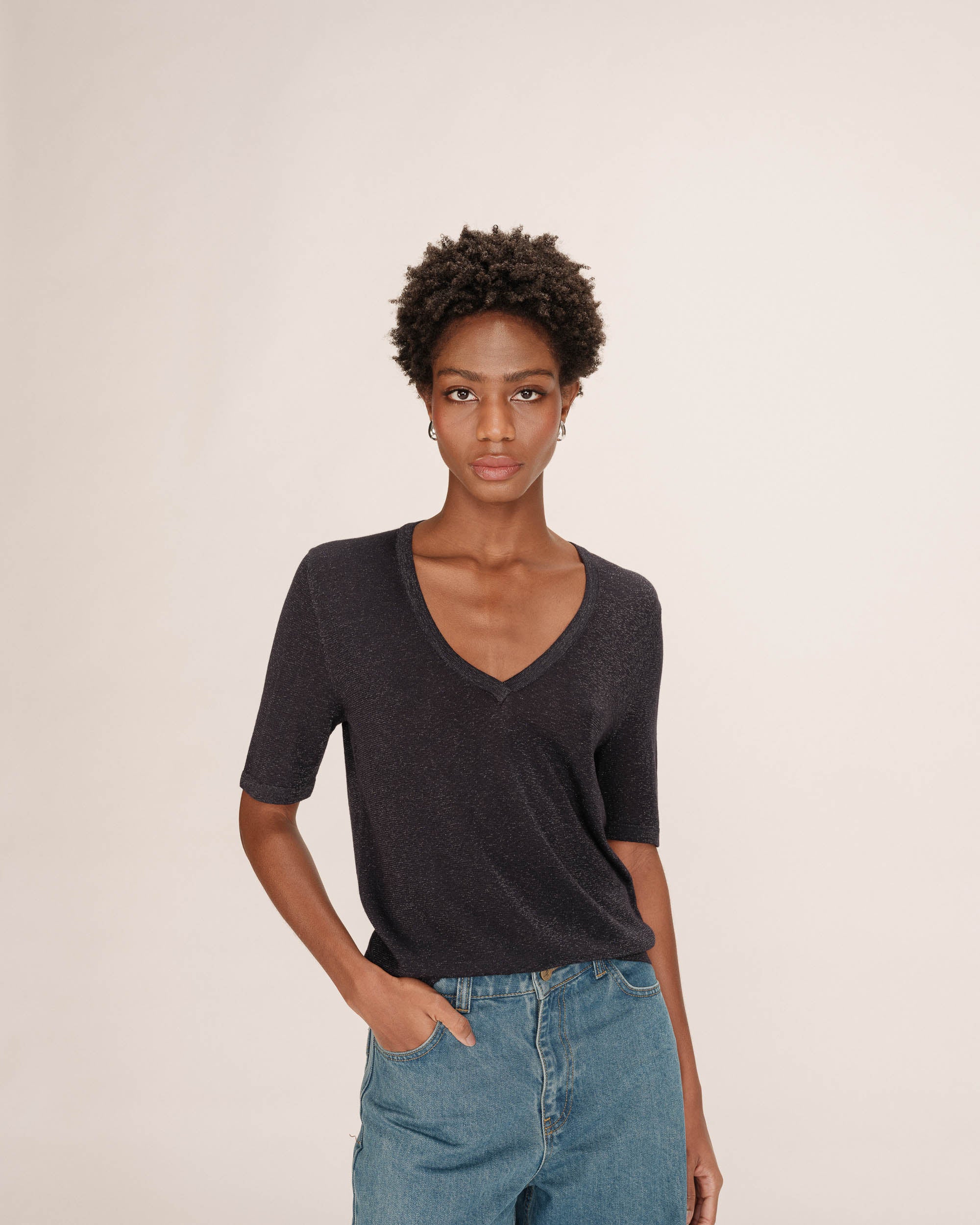 Top en lurex marine Taylor