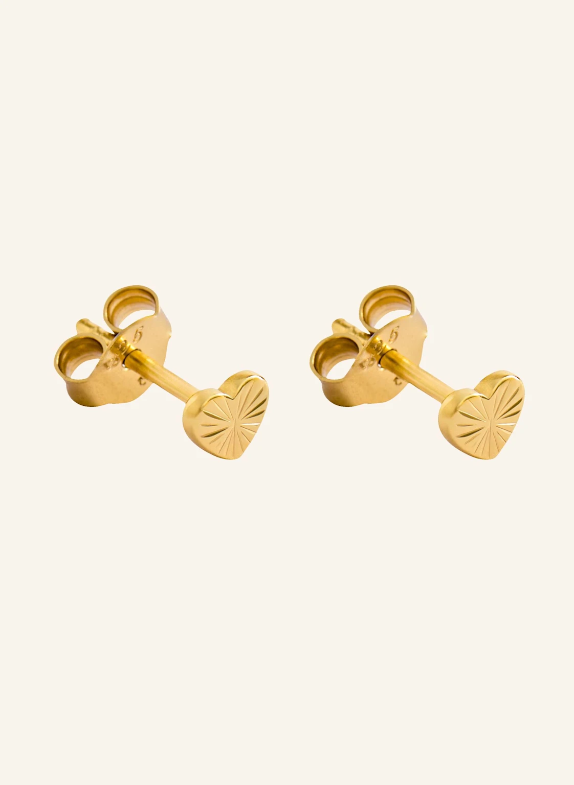 OHH LUILU Ohrstecker HEART OF GOLD STUDS by GLAMBOU