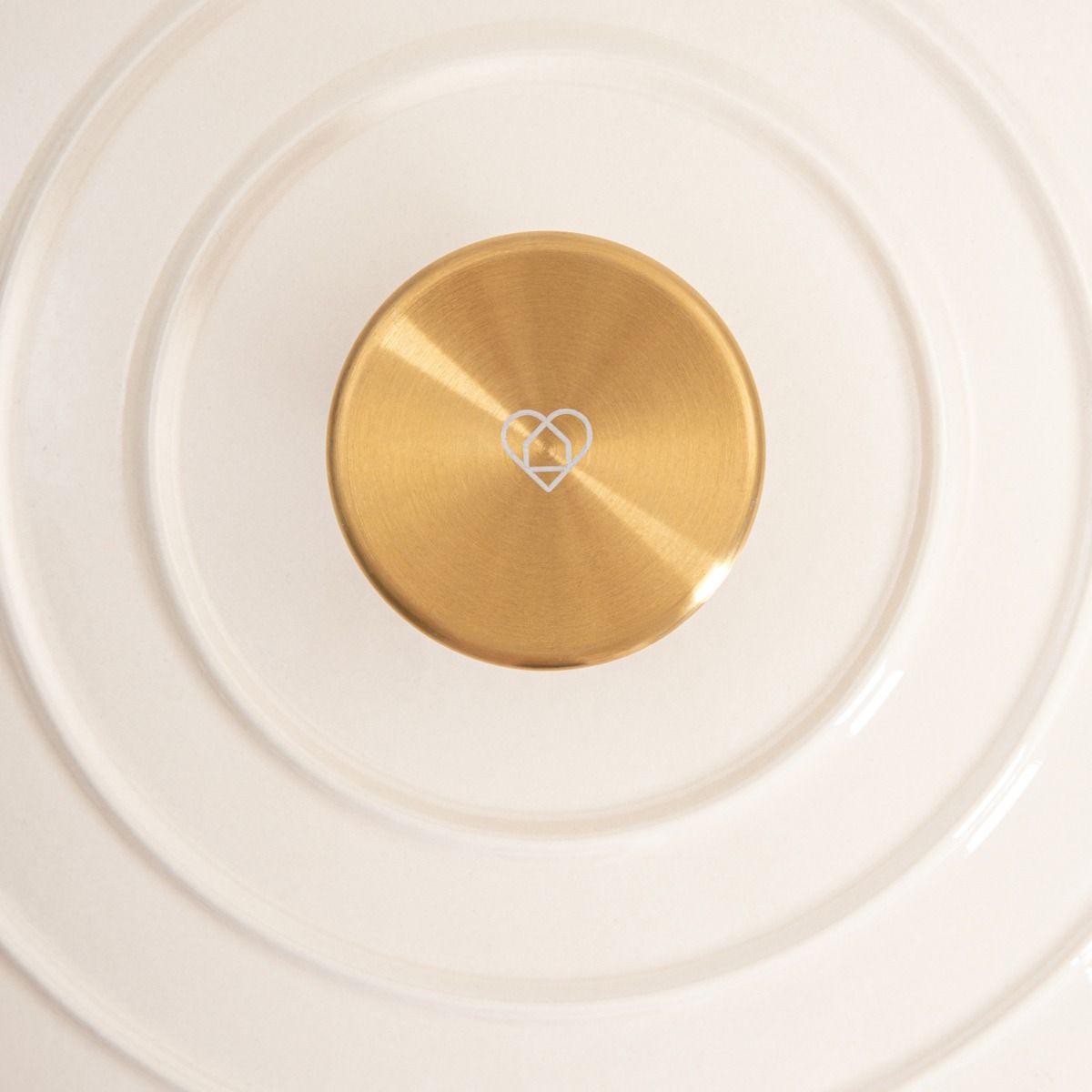 Garnek żeliwny ANDREAS beżowy tradycyjny, 24cm 4 l