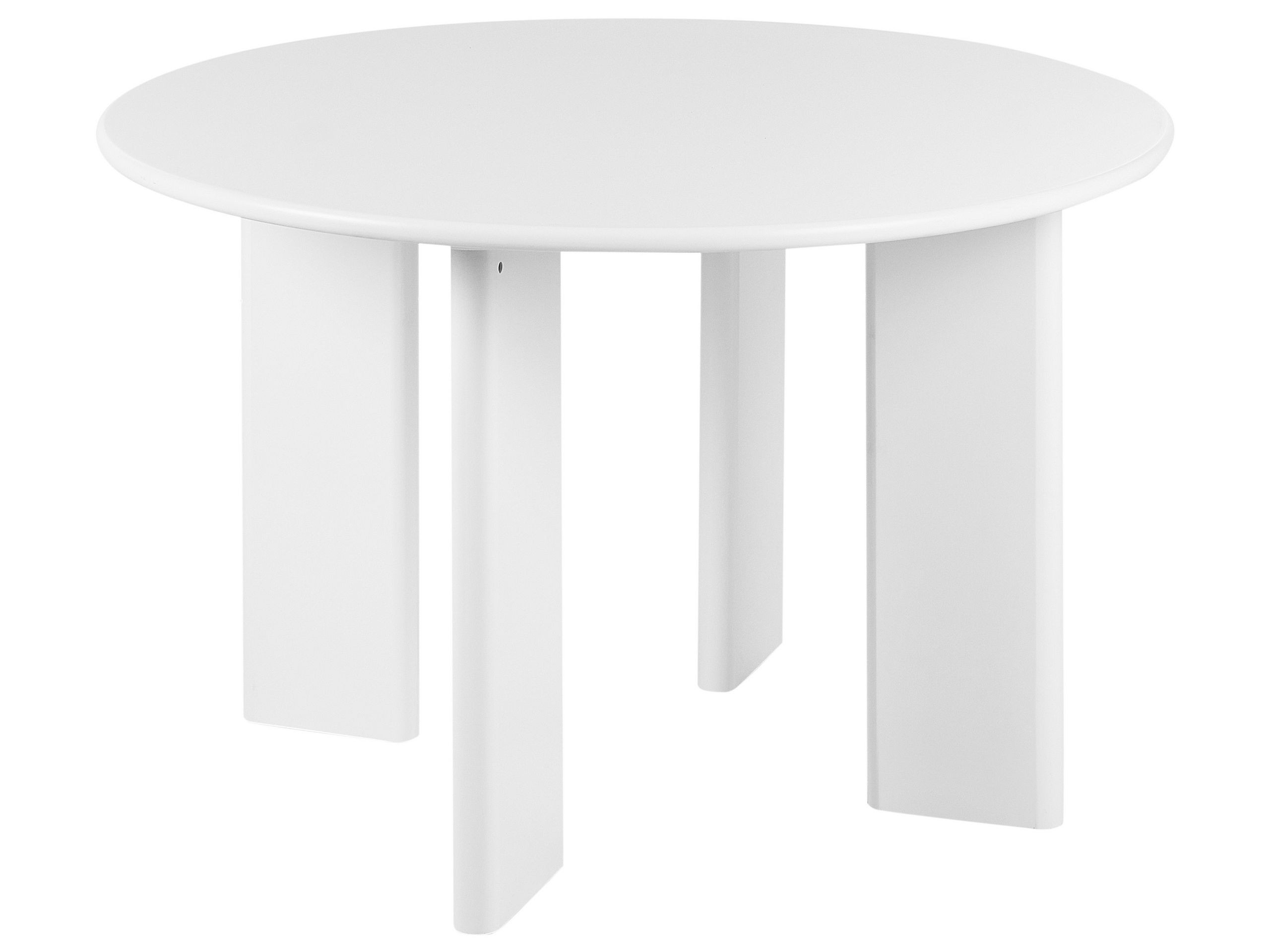 Stół do jadalni biały okrągły 120 cm płyta MDF