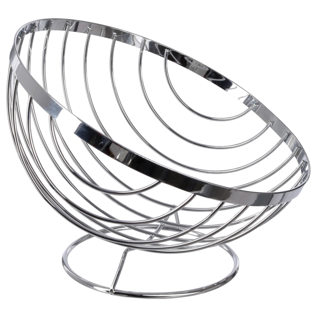 Patera Dekoracyjna Srebrna Stalowa na Owoce 24cm