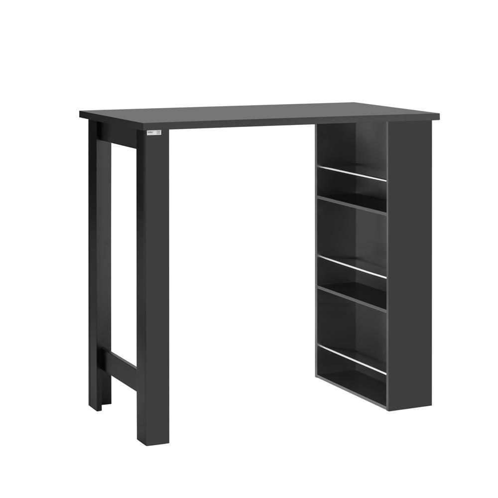 - Table haute de bar effet bois noir
