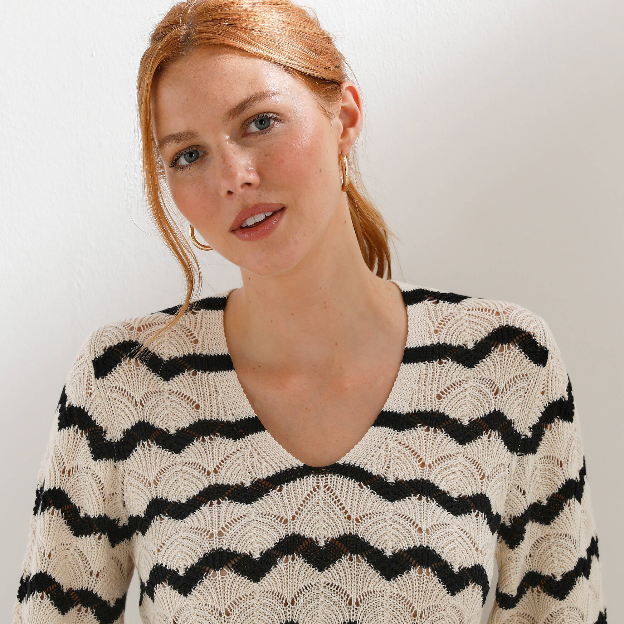 Pull fantaisie, manches pagodes