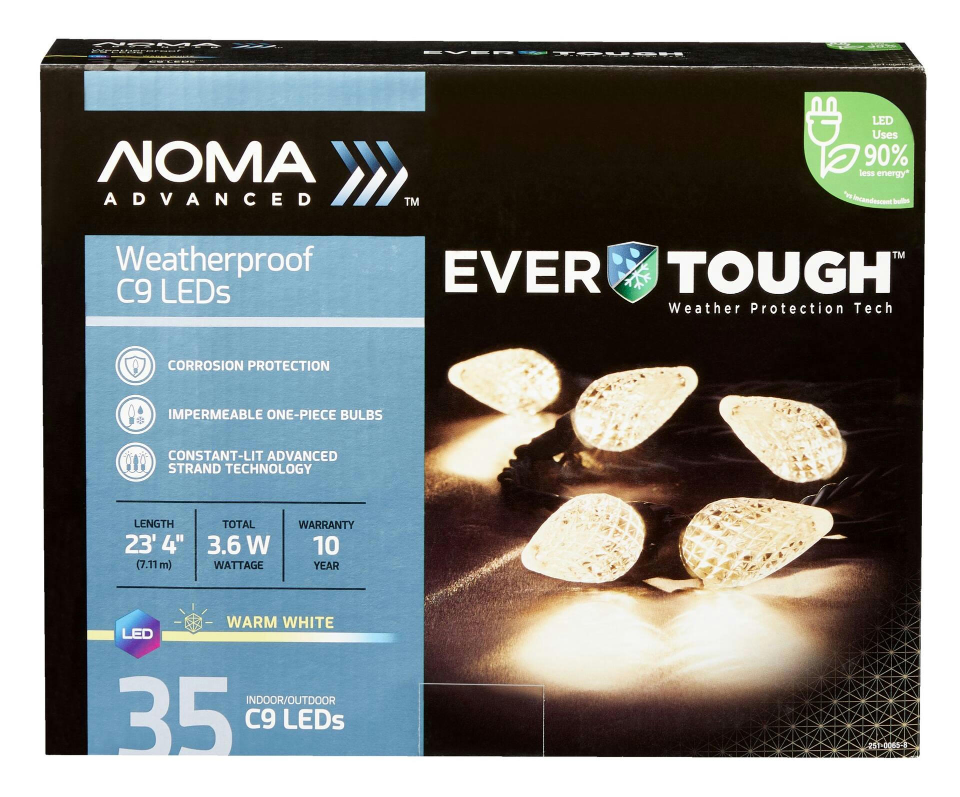 NOMA Advanced EverTough 35 C9 LED Lights, Warm White