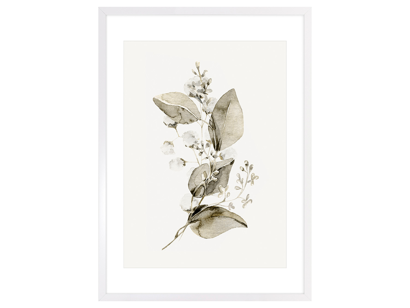Obraz w ramie Delicate Watercolor Leaf No.1 53x73 cm