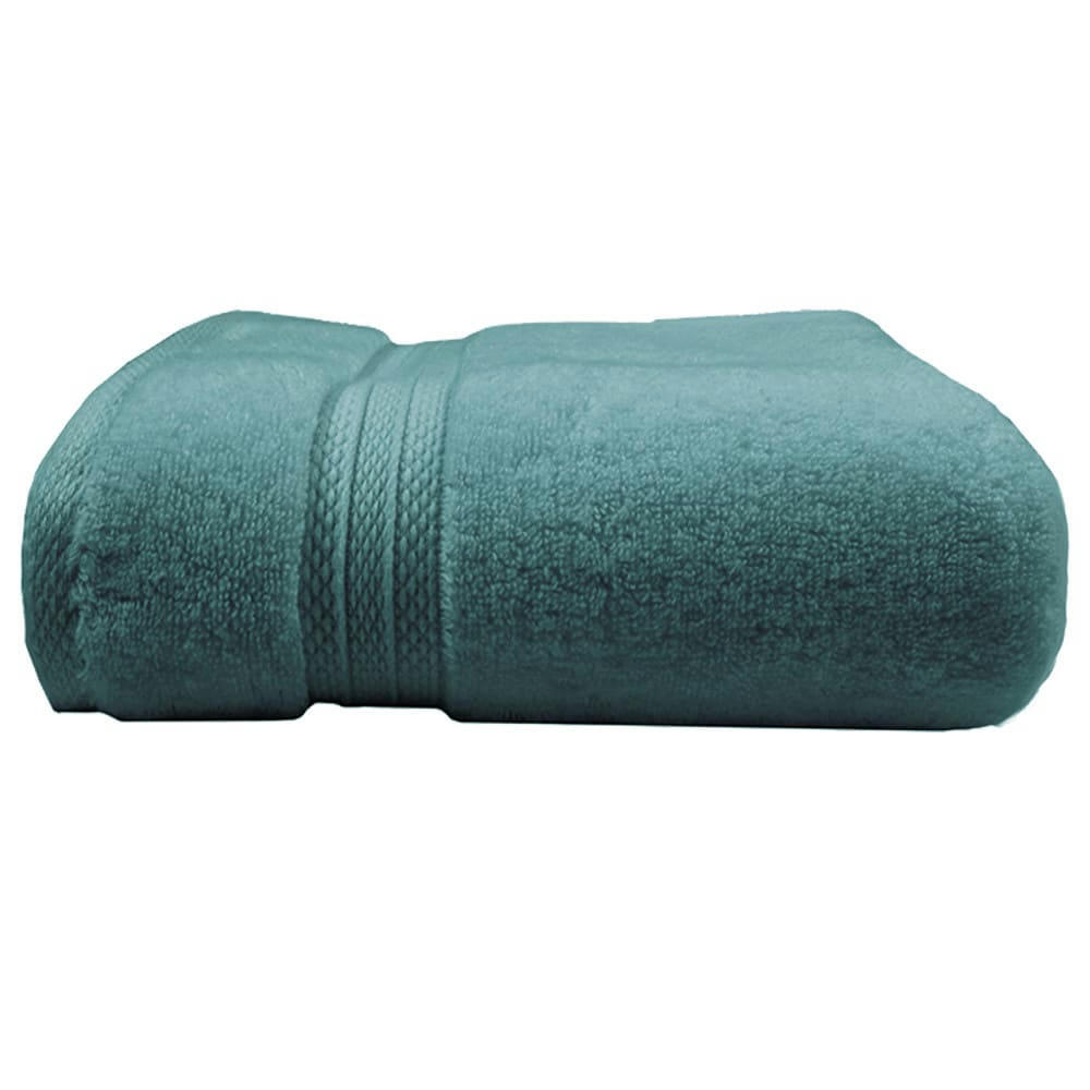 - Drap de douche  pur coton bleu 70x140