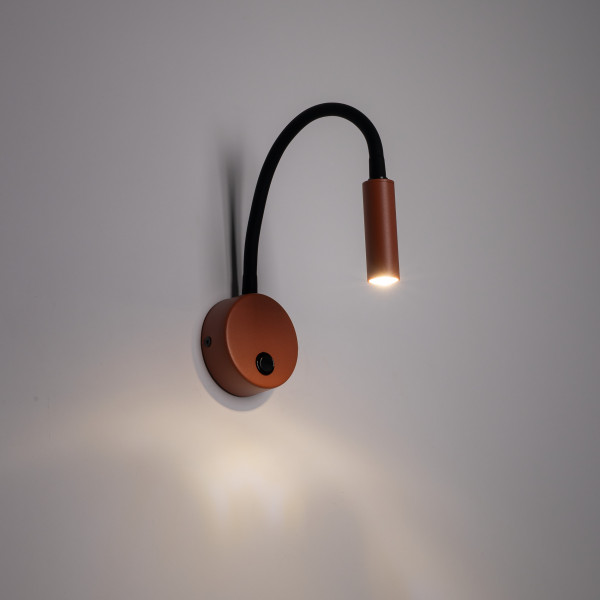 Czerwony Kinkiet Tk Lighting Lagos Elastyczne Ramie Do Czytania Nad Łóżko