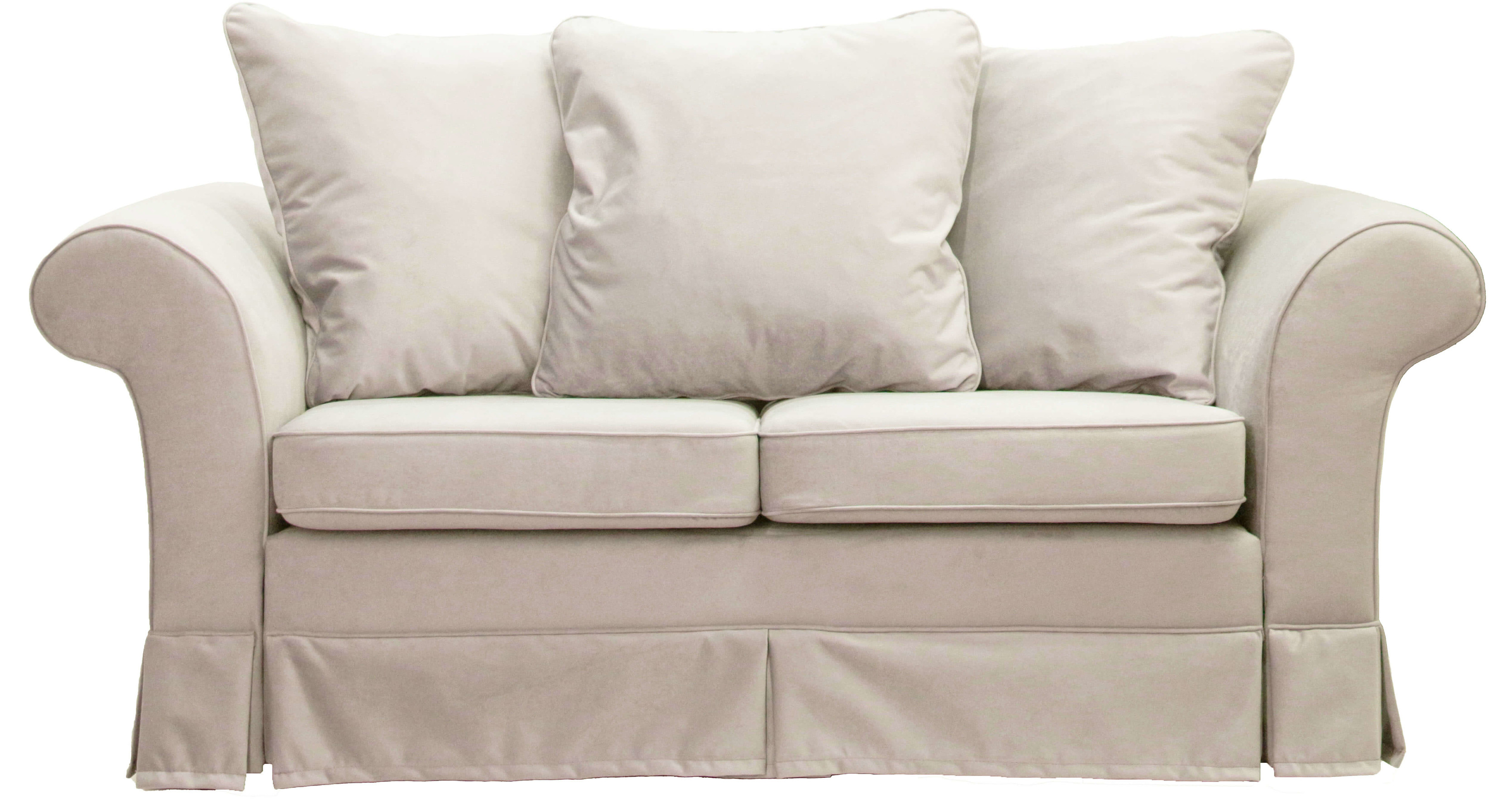 ESTELLA 120- beżowa sofa dwuosobowa rozkładana