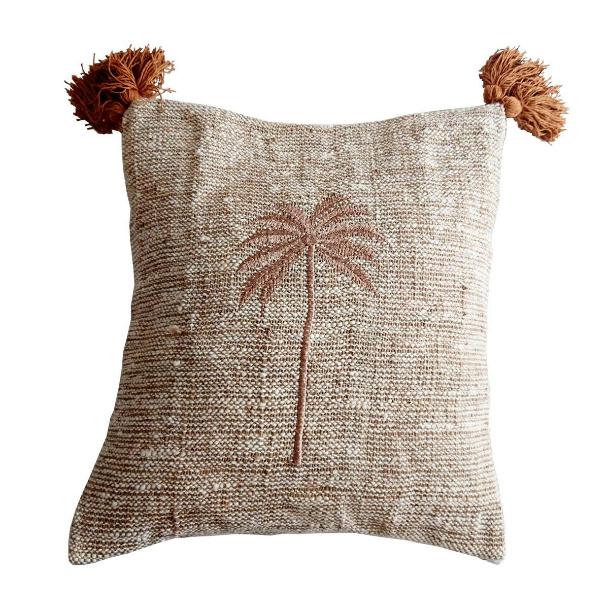 Baggy - Housse de coussin avec broderie, beige 45x45cm