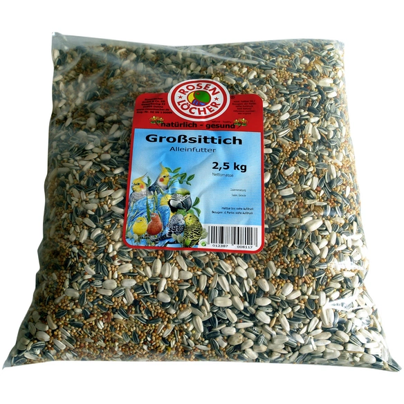 Vogelfutter, 2,5kg, Hirse/Sonnenblumenkerne, für Großsittiche