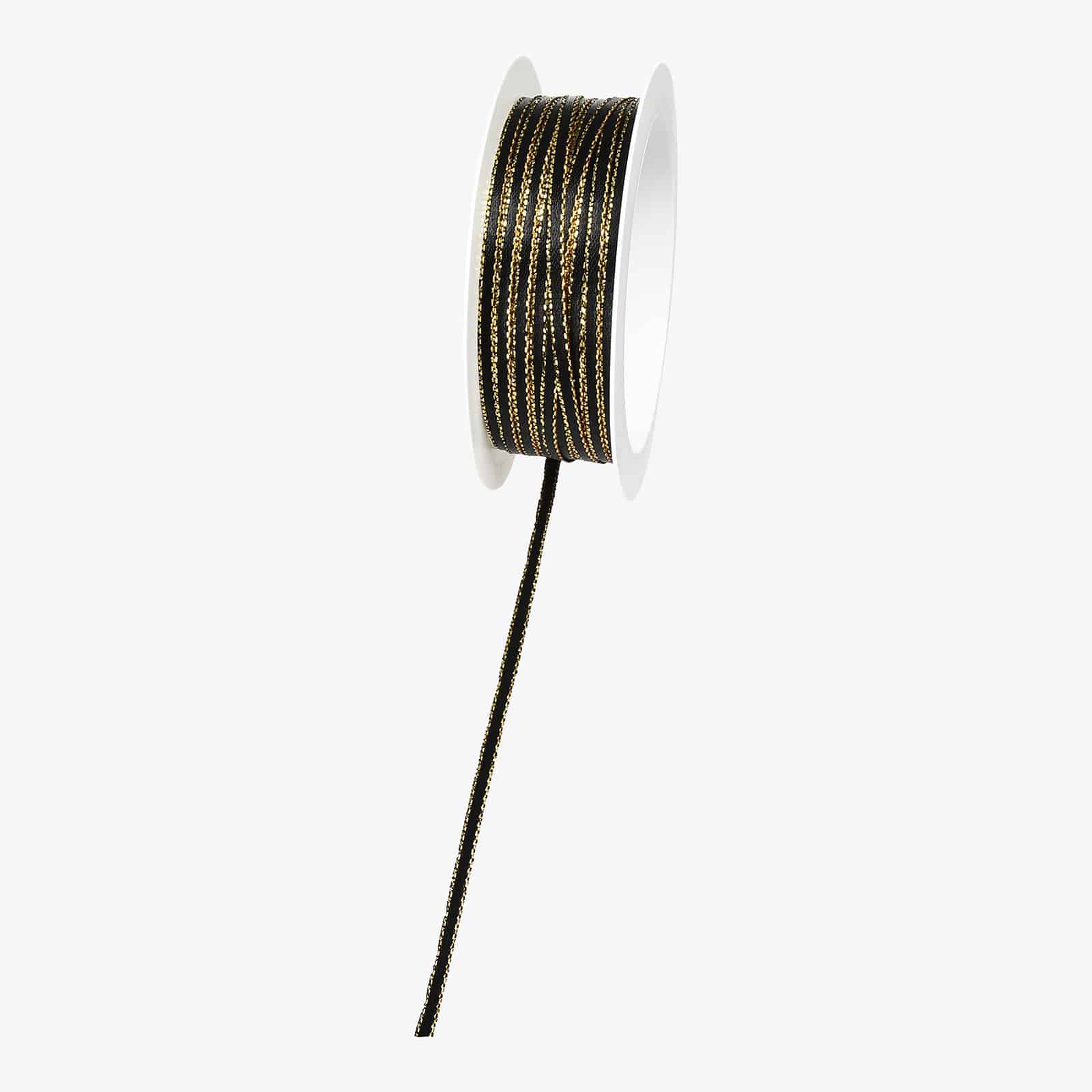 Satin-Band Schwarz,L 100 x B 3 mm