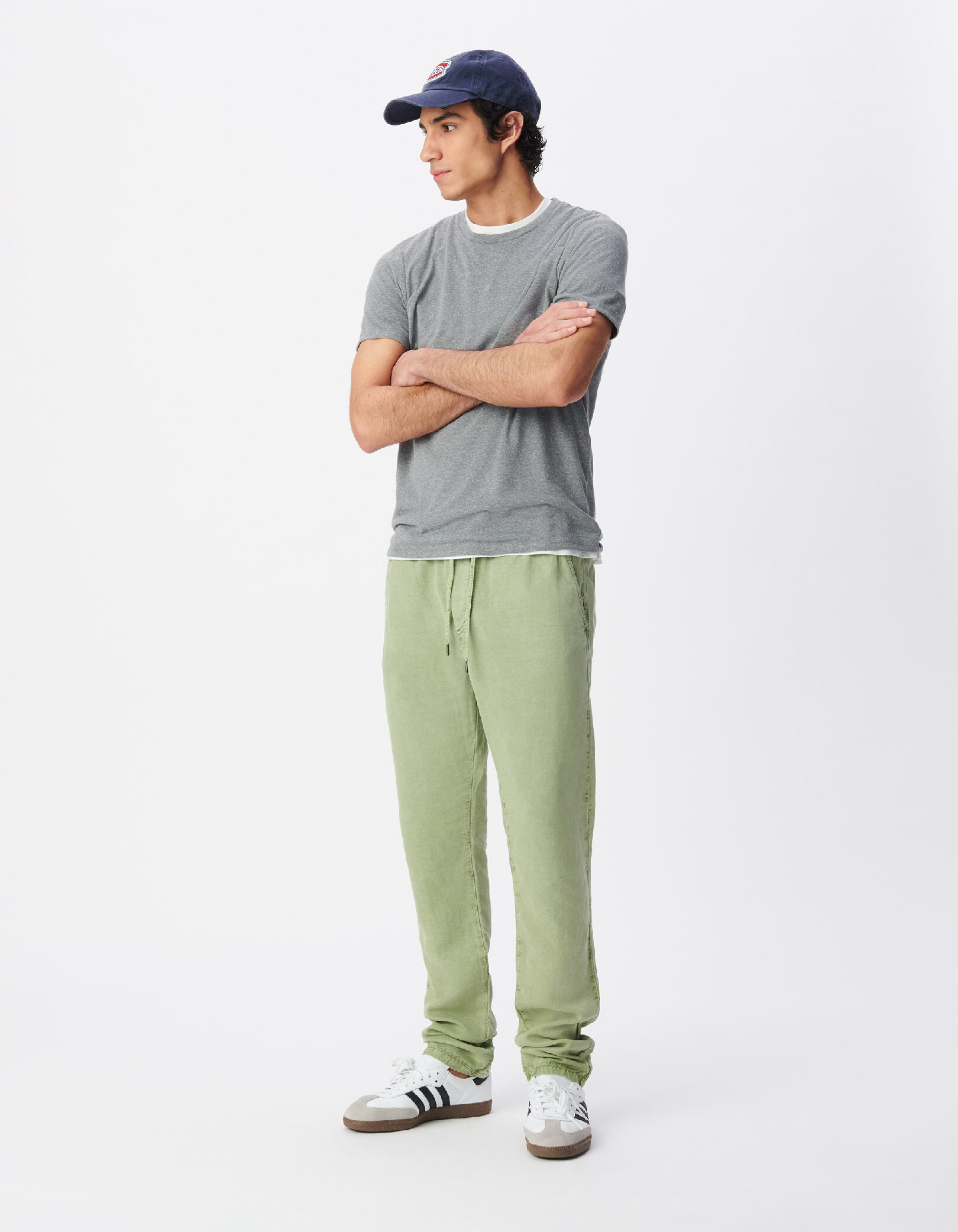 Jogpant comfort vert taille élastiquée Homme