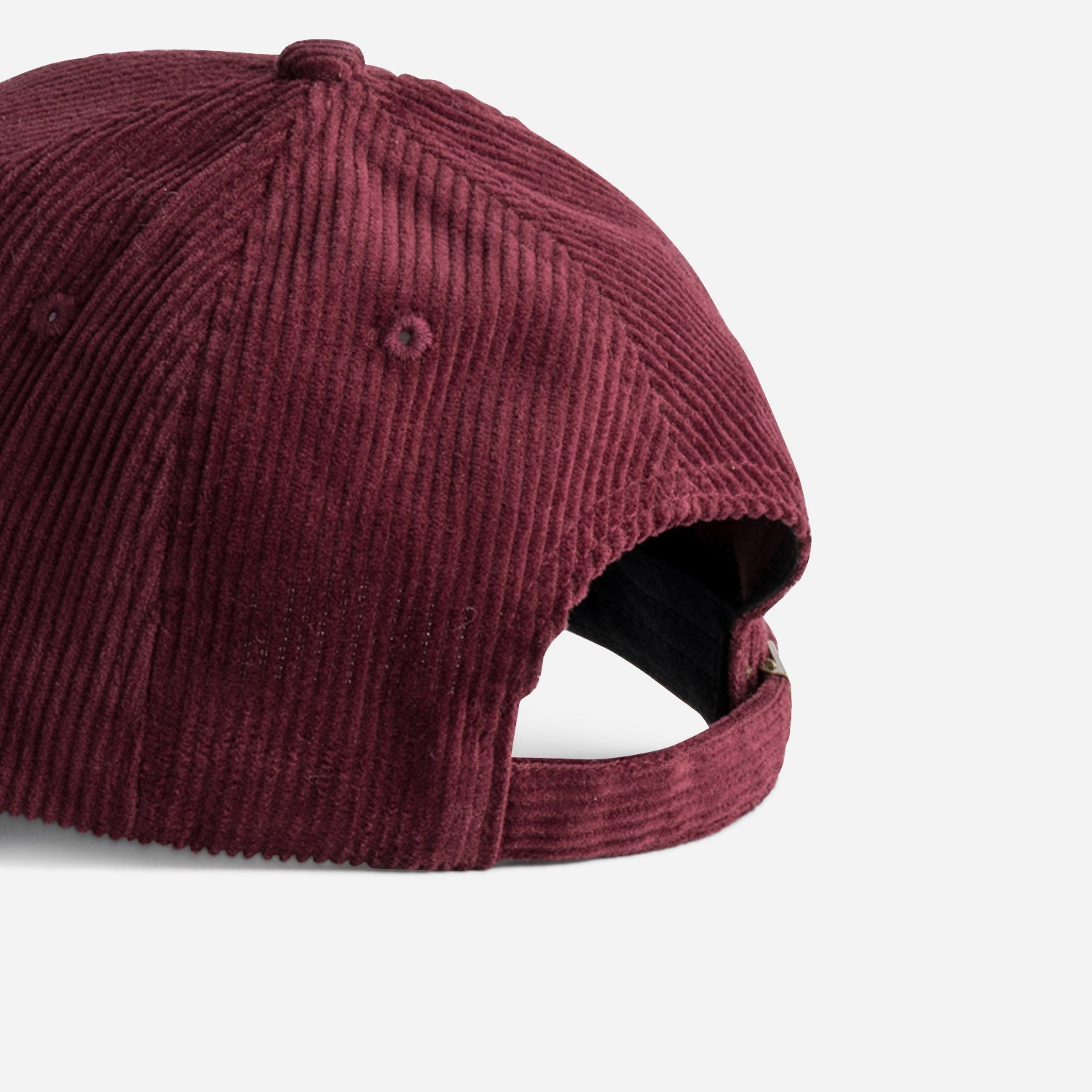 Casquette TEXTO bordeaux velours côtelé broderie
