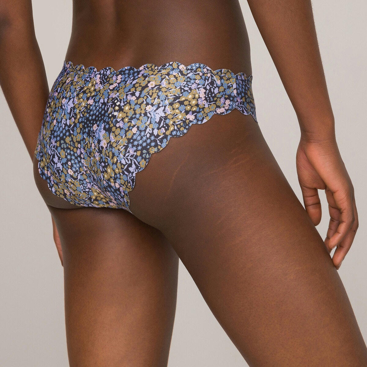 Bas de maillot de bain culotte, imprimé fleurs