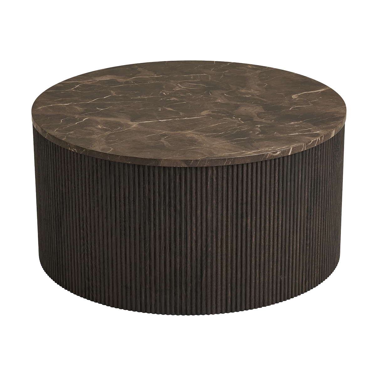 Artichok Babette Salontafel Donkerbruin Marmer - Ø 80