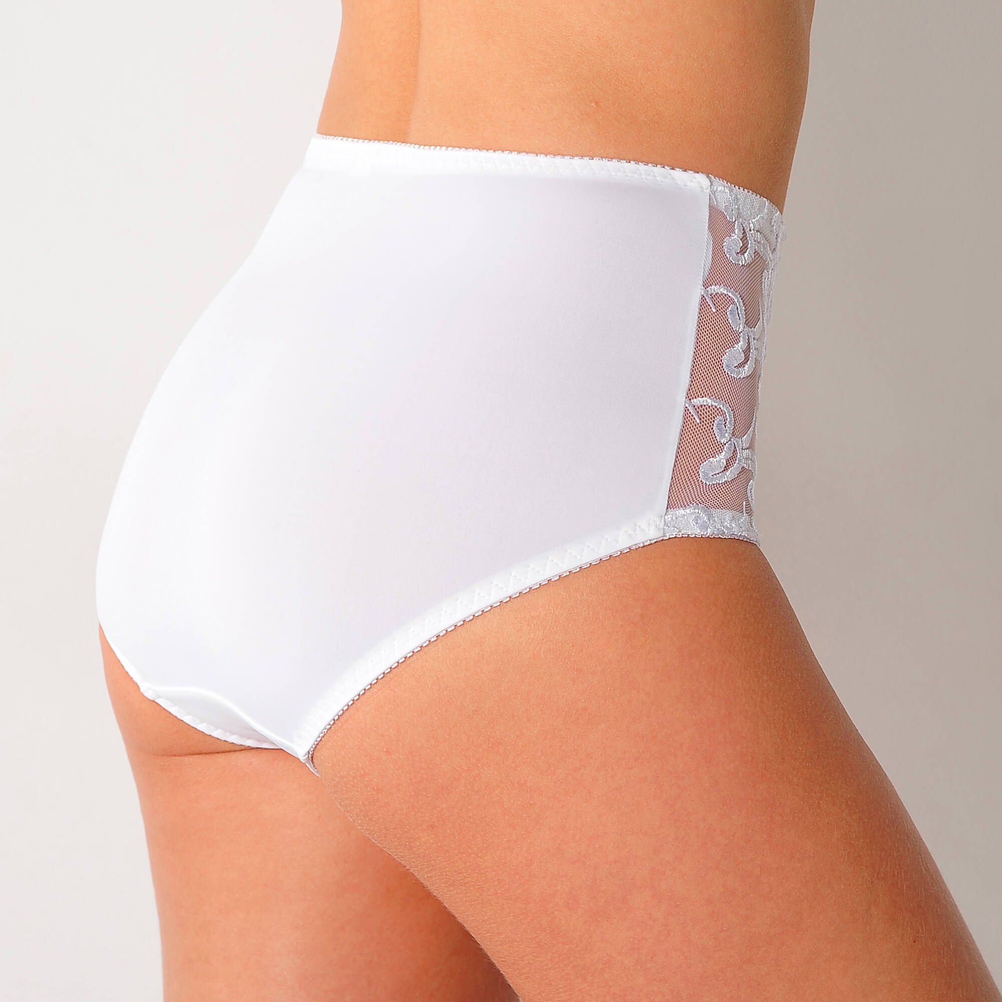 Gainette ventre plat microfibre tulle brodé Sienne - lot de 2