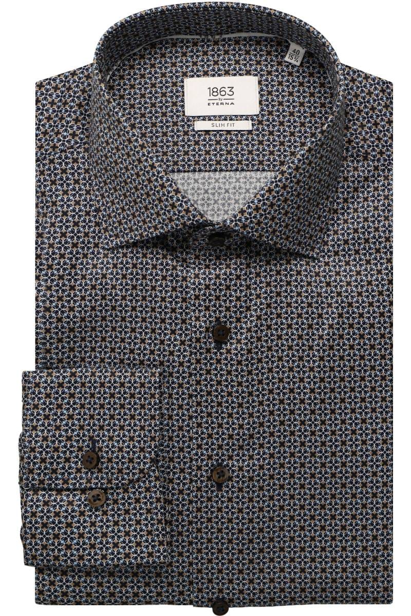 ETERNA 1863 Slim Fit Hemd marine, Bedruckt