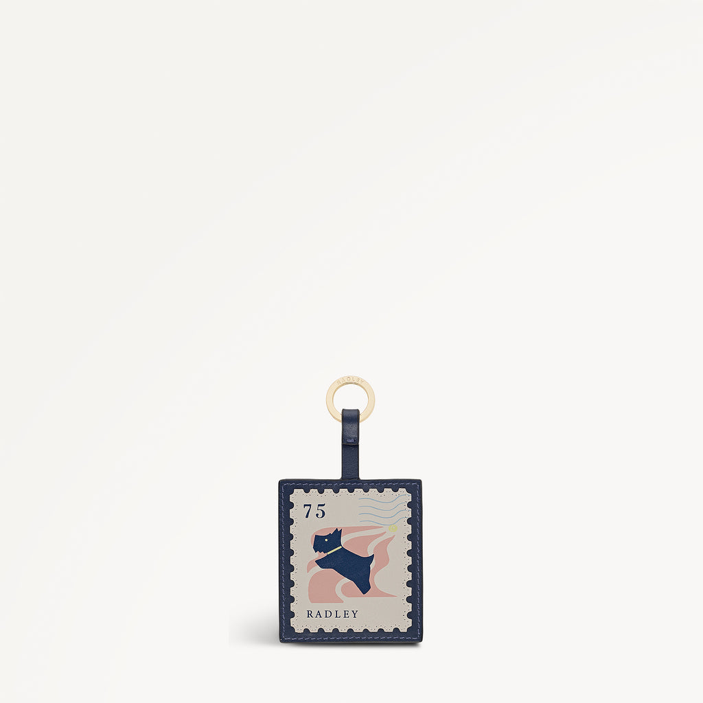LUGGAGE LANE LEATHER KEYRING NAVAL