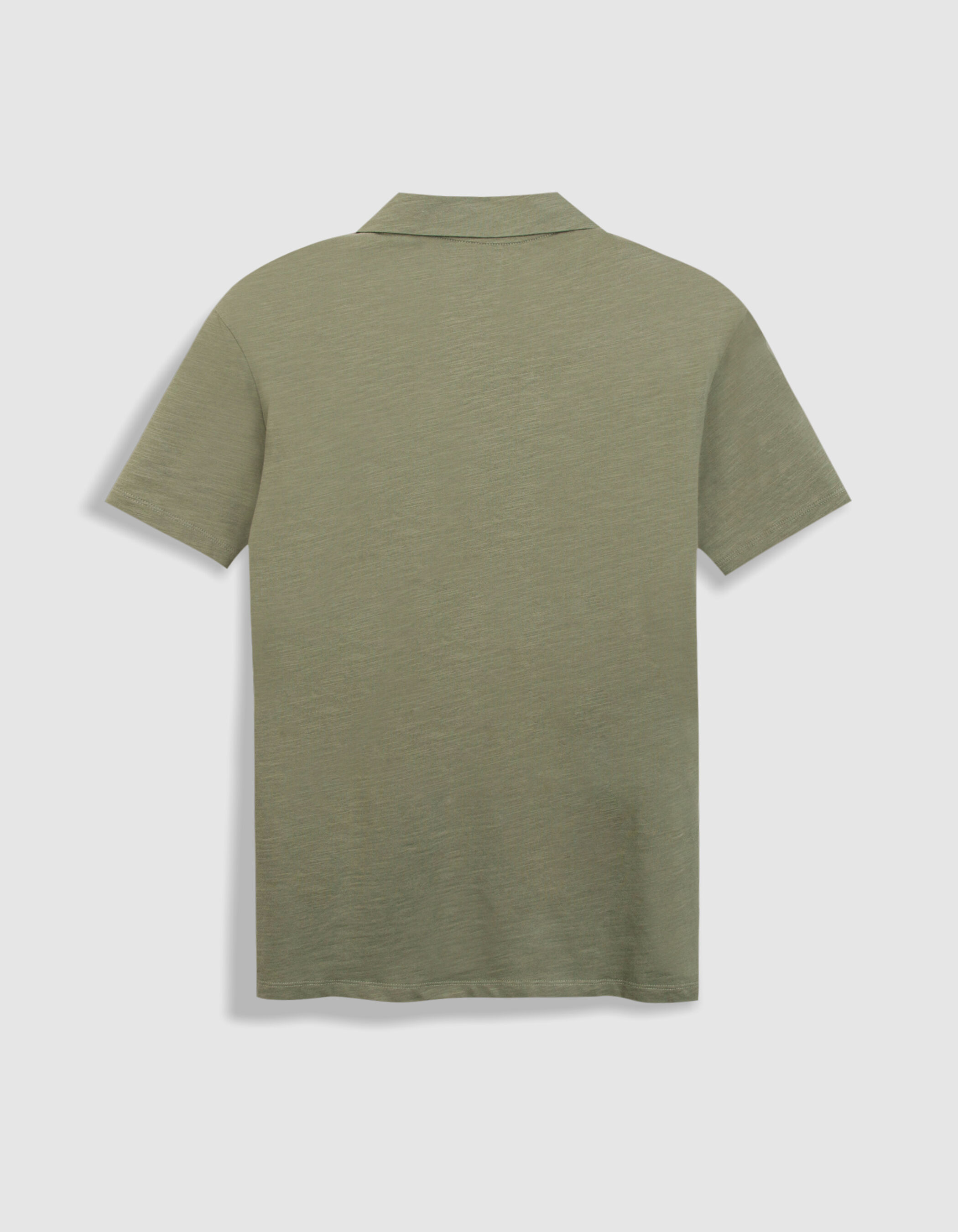 Polo manches courtes beige coton bio flammé Homme