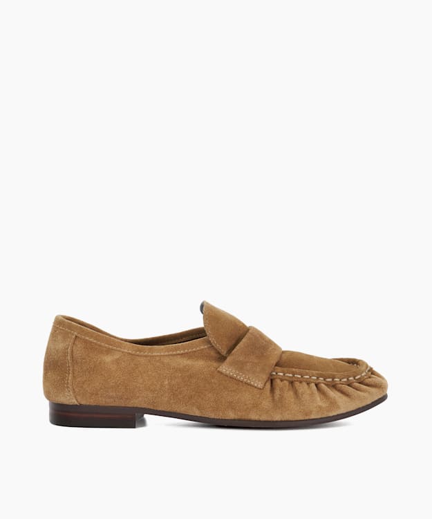 Gemi Taupe - Gathered Detail Loafers