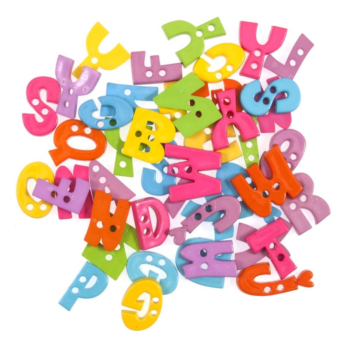 Trimits Bright Alphabet Craft Buttons 20g
