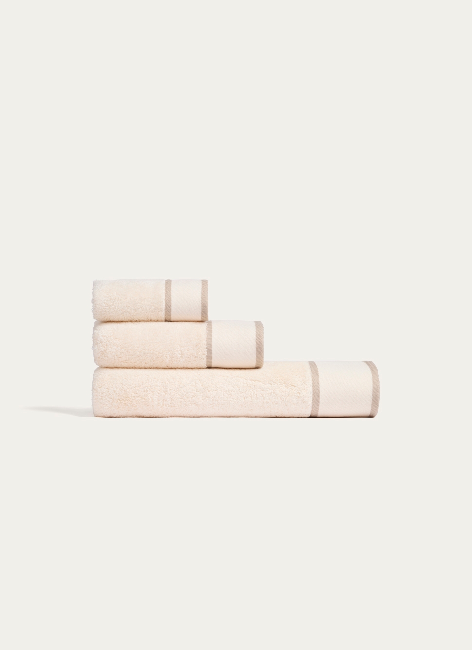 SERVIETTE INVITÉ UNIE à LARGE BORDURE ARTHUR ÉCRU