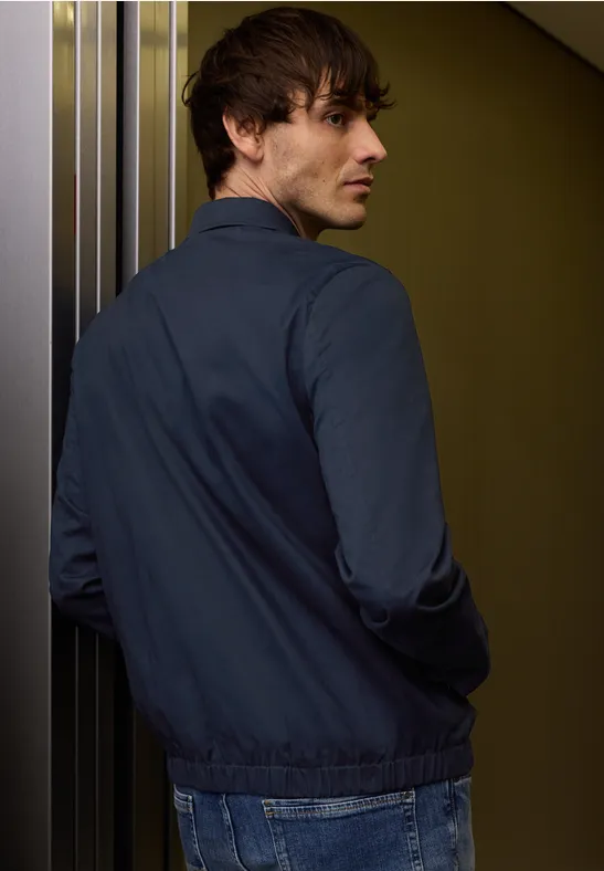 Blouson mit Hemdkragen und Zipper