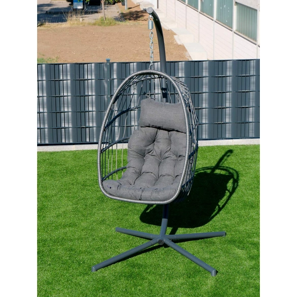 Hängekorb, BxH: 95 x 195 cm, anthrazit, faltbar