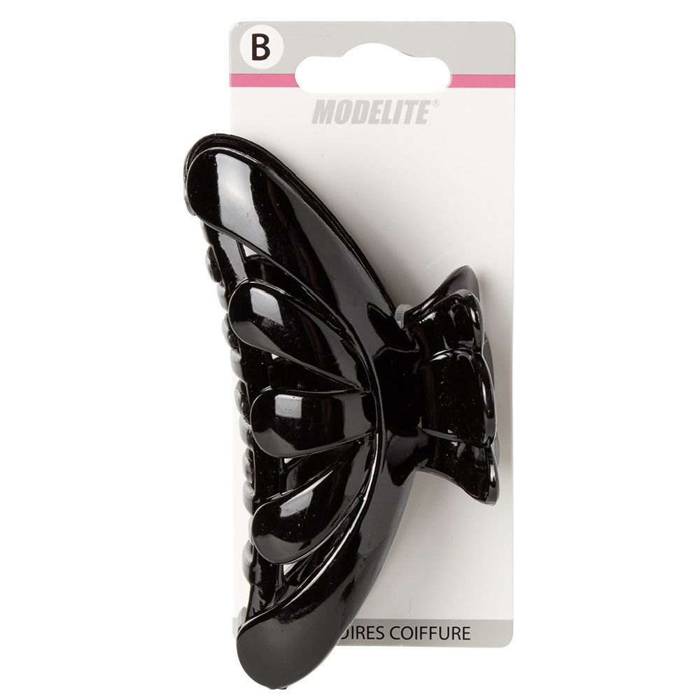 Pince crocodile noir brillant L.12 cm