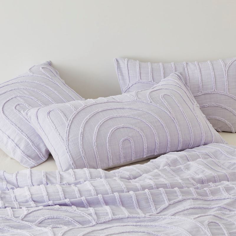 Archie Lilac Tufted Pillowcase